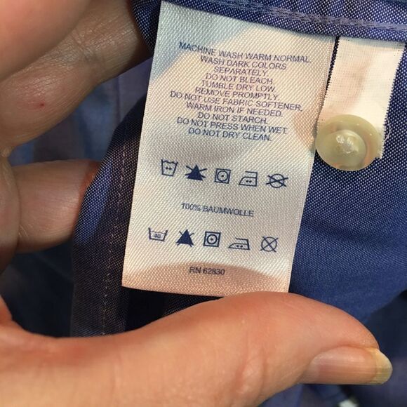 Lands End  Oxford Shirt Size 8 With Hand-Embellished Starfish - Picture 6 of 6